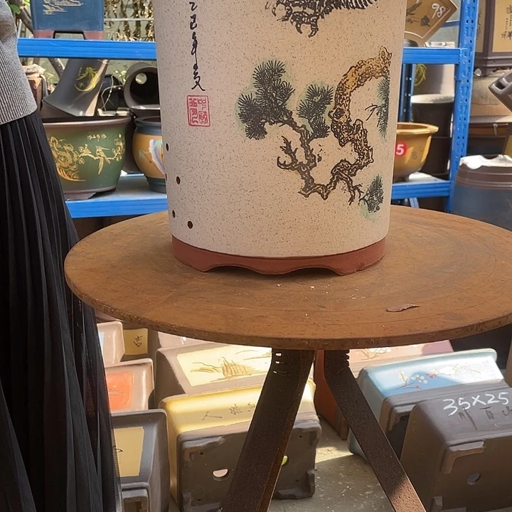 白老鹰笔筒大花盆紫砂花盆紫砂