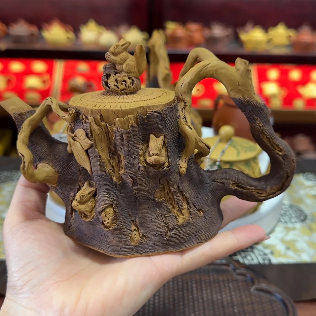 茶壶紫砂枯木松鼠