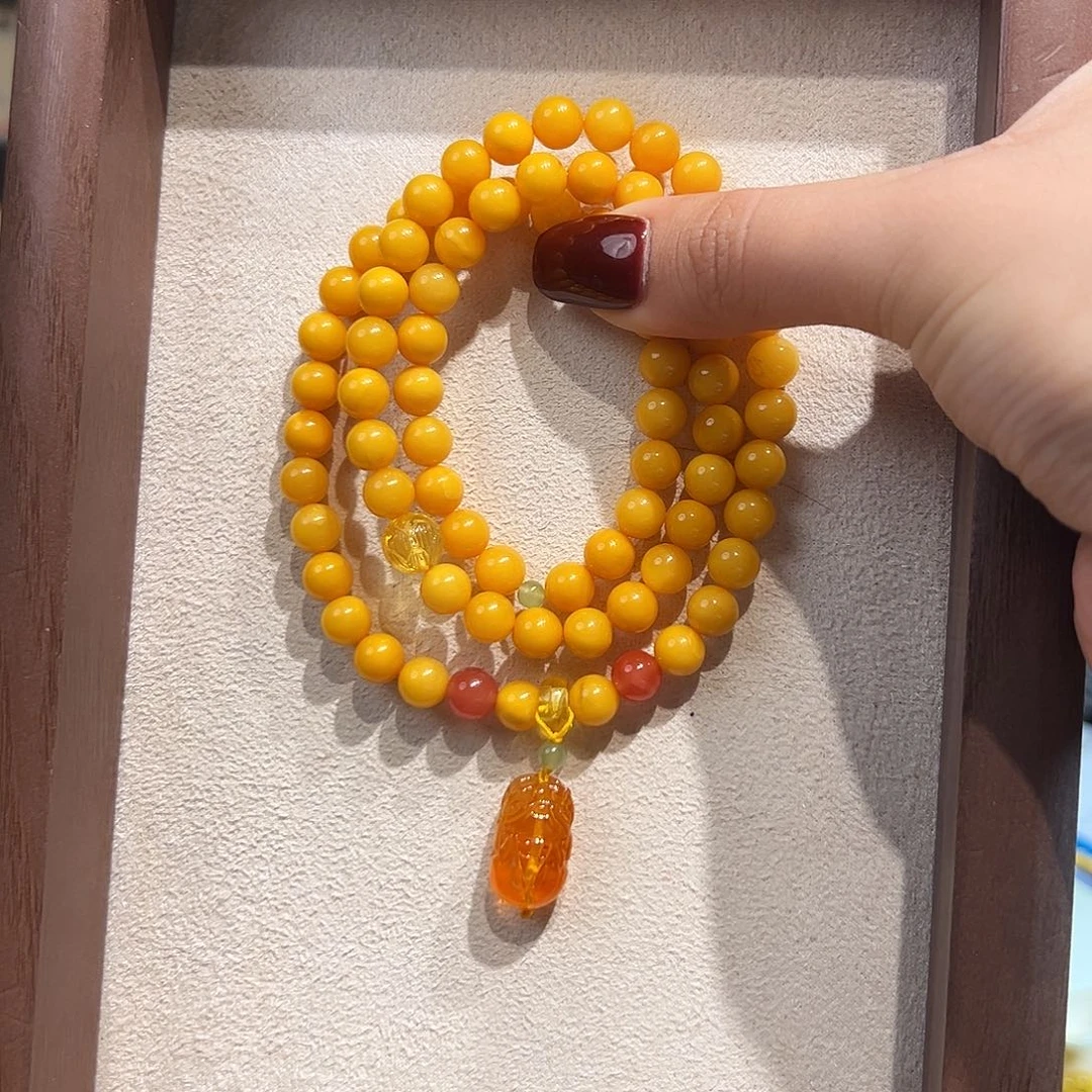 手链蜜蜡未镶嵌7.1mm蜜蜡手串