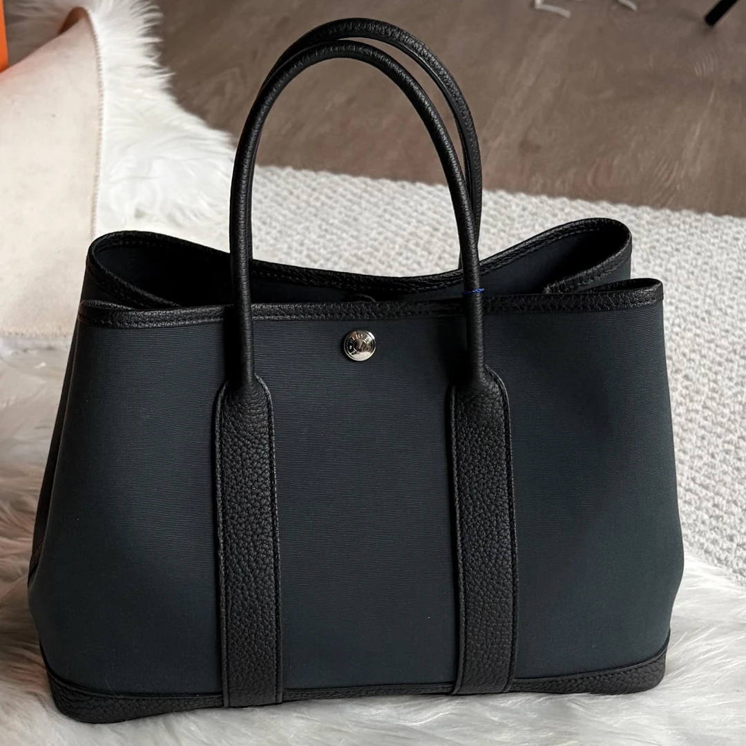 99新 Hermes/爱马仕 爱马仕帆布拼皮花园30w刻 裸包