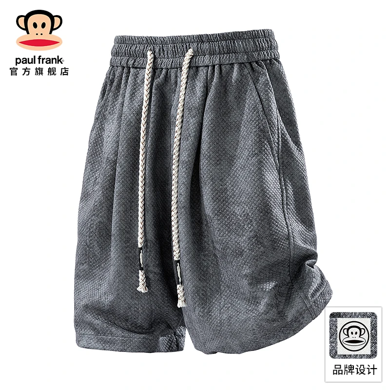paul frank/大嘴猴夏季新款高级感运动短裤男潮流直筒休闲五分裤