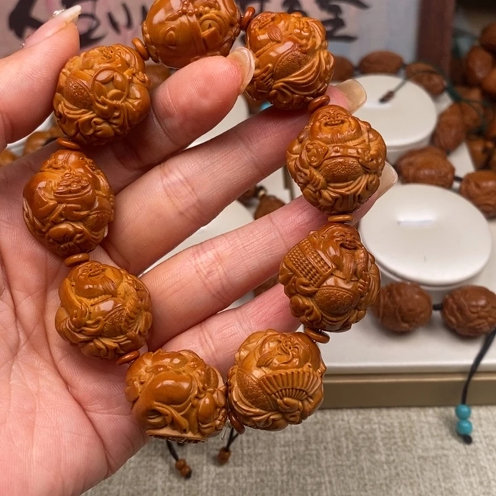 绝***9手串/手链橄榄核橄榄雕刻