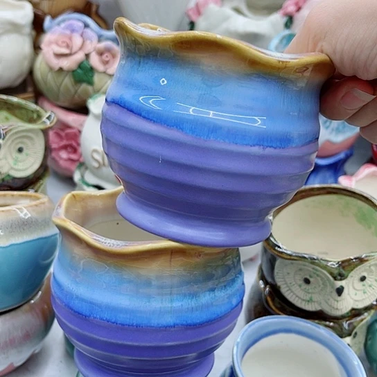 多肉绿植陶瓷花盆9.9包邮