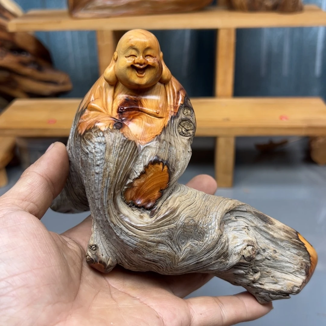 德***子木崖柏木摆件手把件