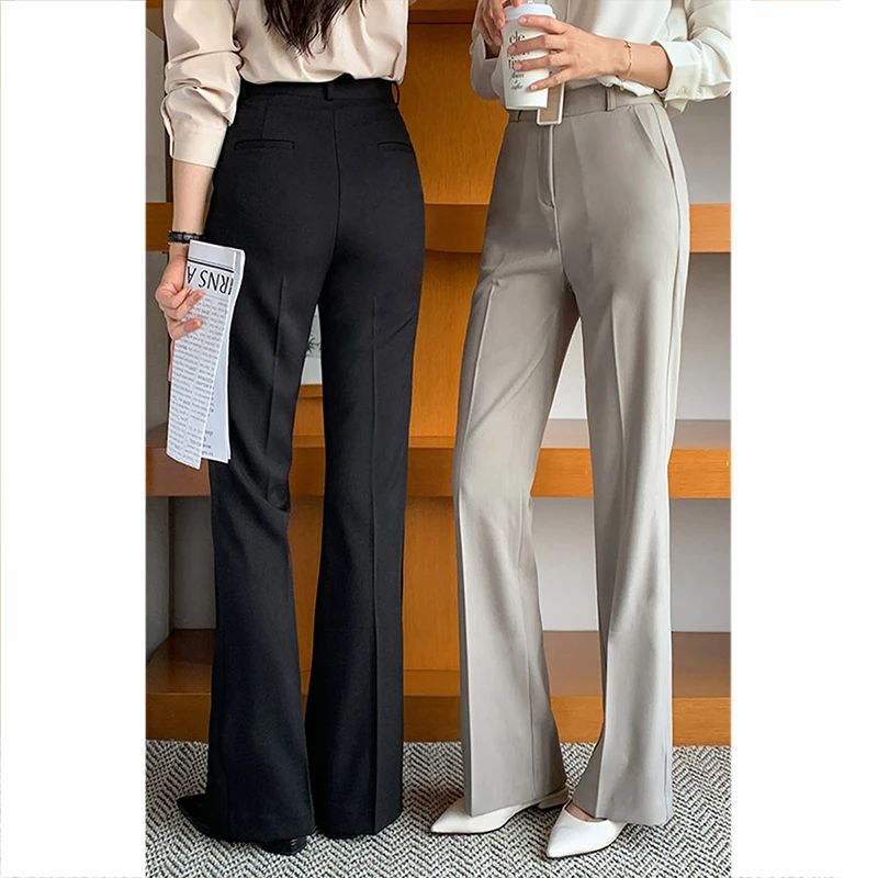 西装裤子女款爆款2025新款秋季高级感喇叭裤职业工作裤微喇西裤子