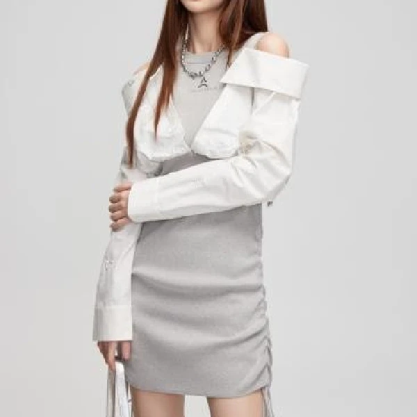 【ANY SPOOR】小众设计师休闲女士时尚夏季针织连衣裙83C886