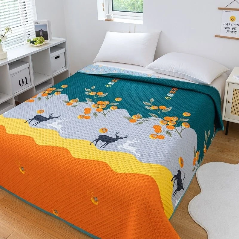 床盖盖毯四季通用双面两用防滑床单炕单三层夹棉榻榻米床垫毯子