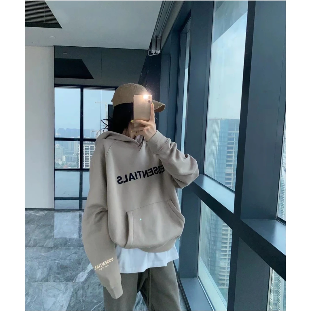 FOG ESS SS20 Graphic Black 字母Logo加绒连帽口袋美式重磅卫衣