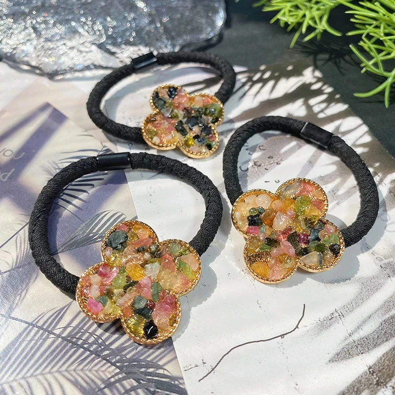 【书记甄选】原创碧玺头绳 四叶草款 多样性发一件 TS035