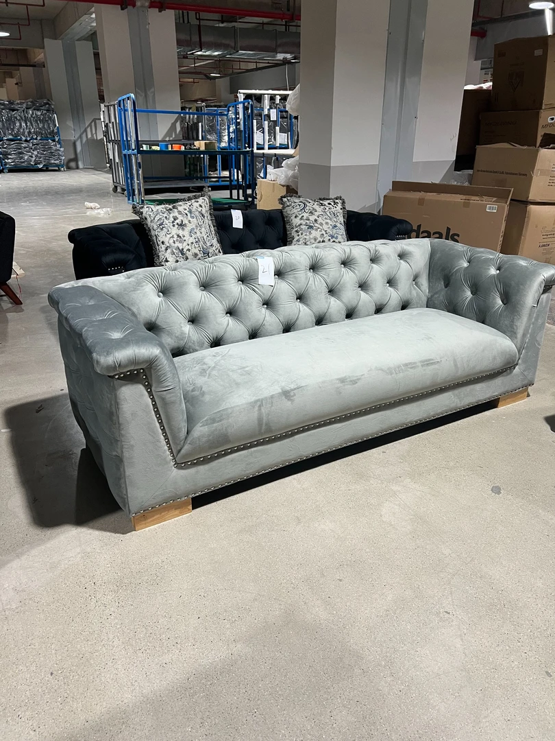 三人位欧式美式大直排全实木沙发