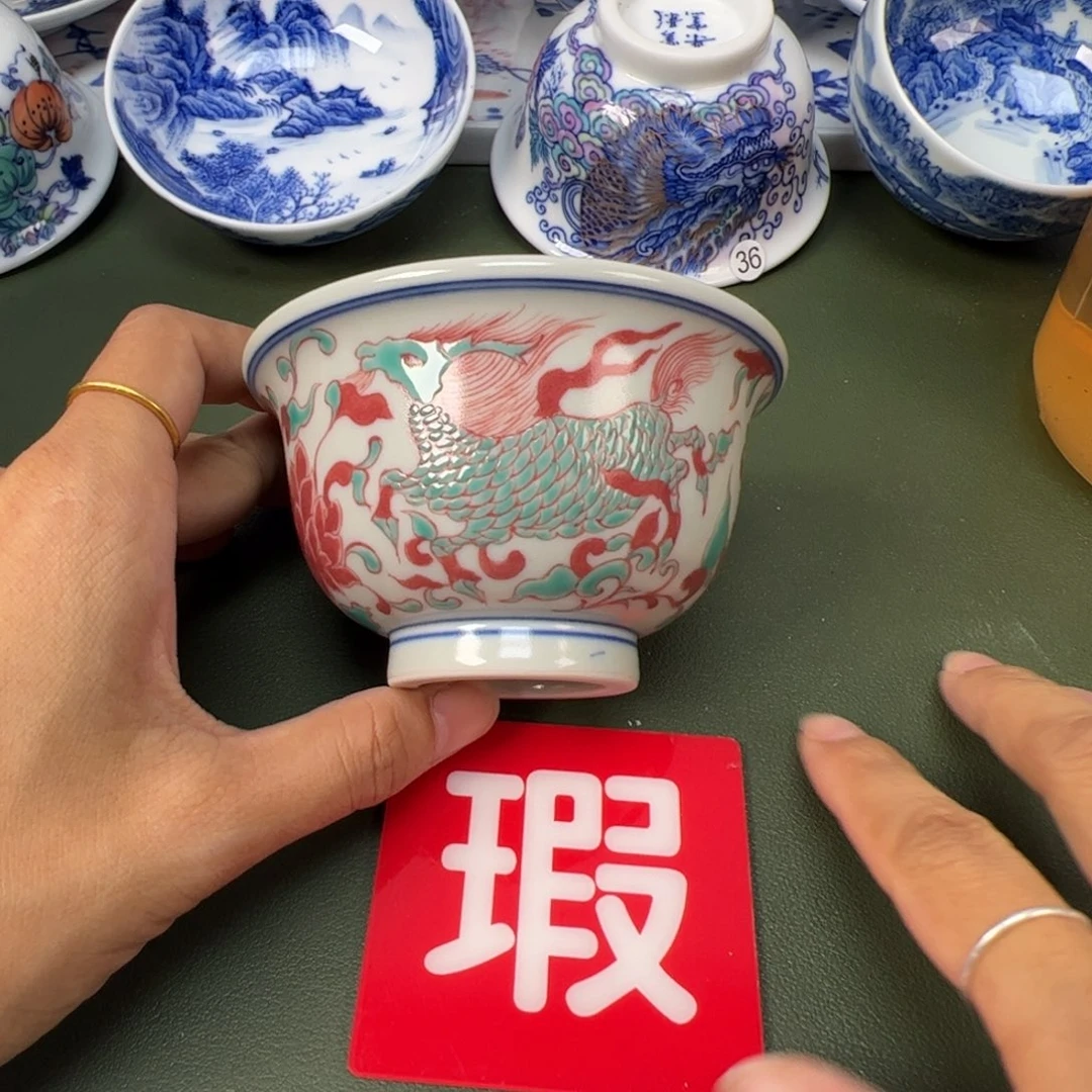 陶瓷景德镇纯手工纯手绘茶具木木51