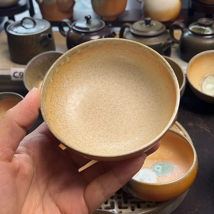 自***客茶盏柴烧茶具柴烧茶具