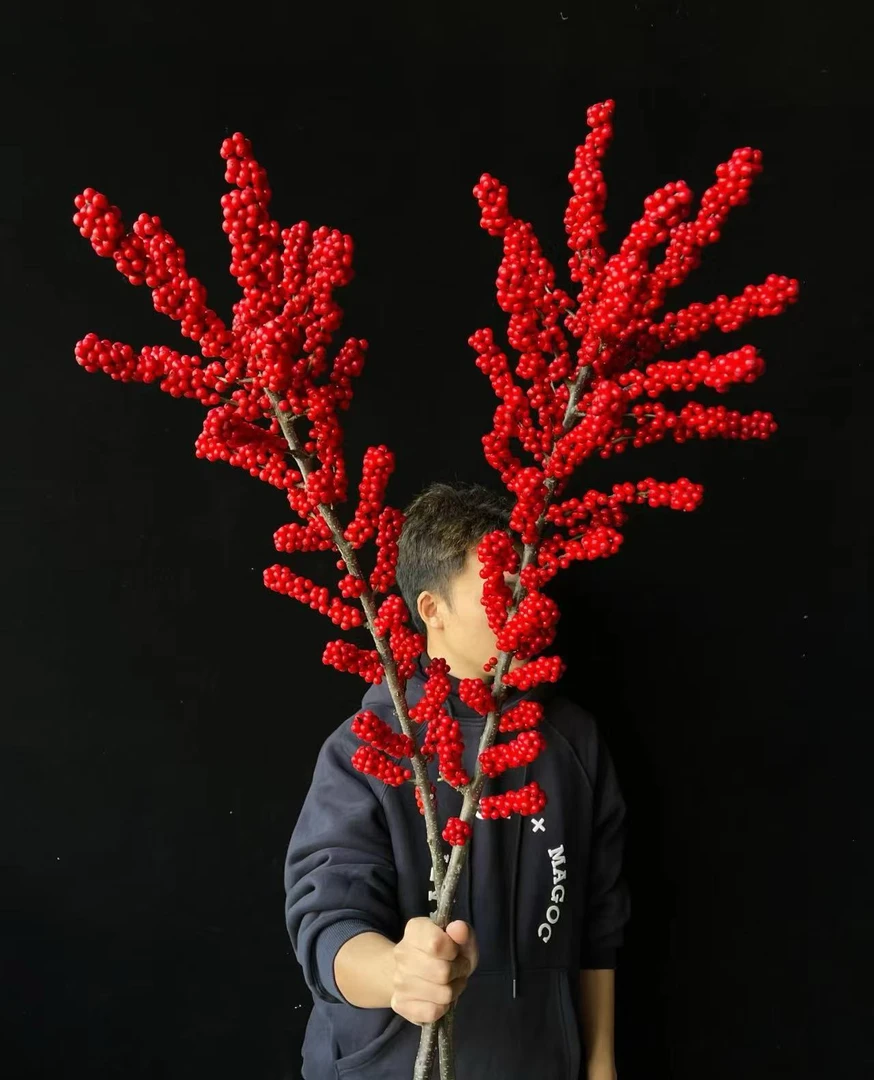 【SSS级80CM北美冬青切枝】云南源头基地现剪现发 节日花年宵花