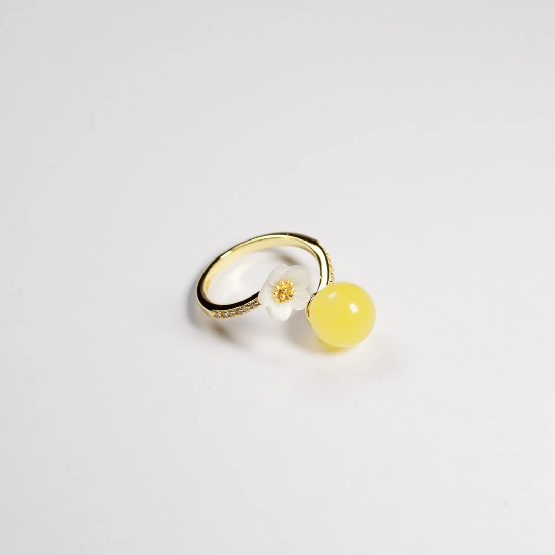 【普陀山欢喜】蜜蜡戒指（发货多样性一件）G31495