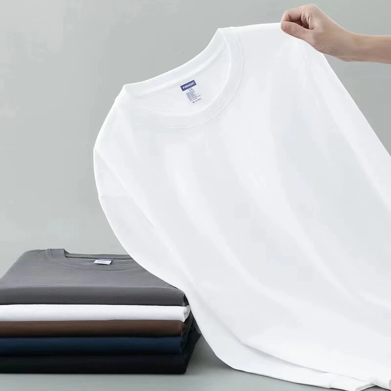 重磅280g纯棉长袖T恤圆领纯色宽松打底衫男女款长袖T恤上衣