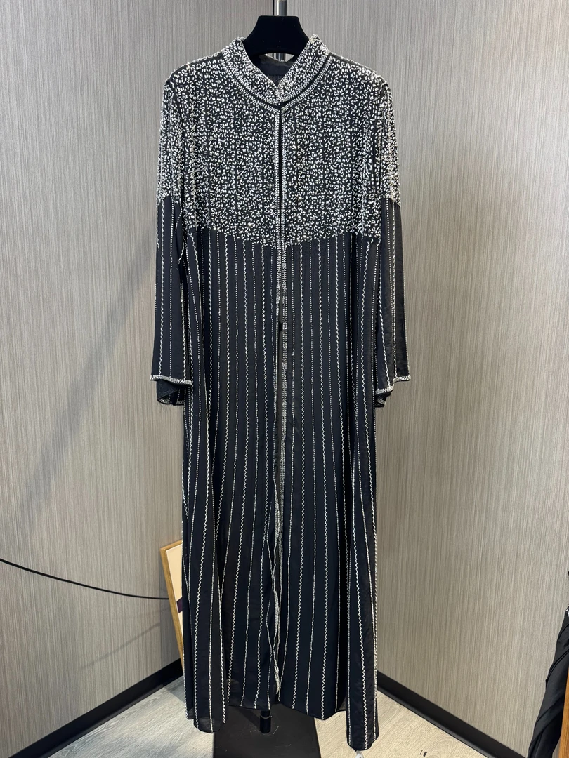 【A078】时尚新款民族服饰迪拜土耳其手工百褶连衣裙气质礼服重工