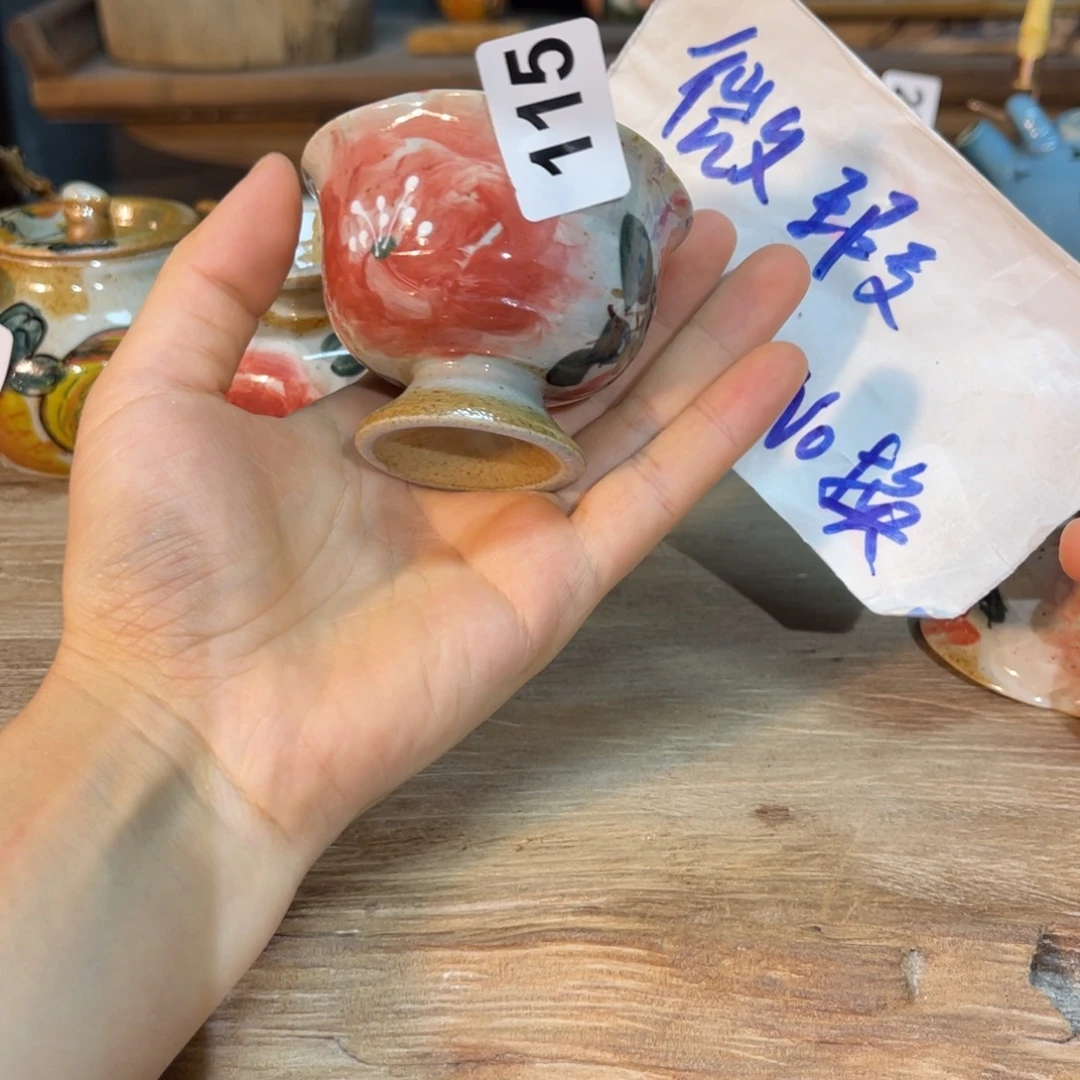 壶素浅陶瓷手工手绘