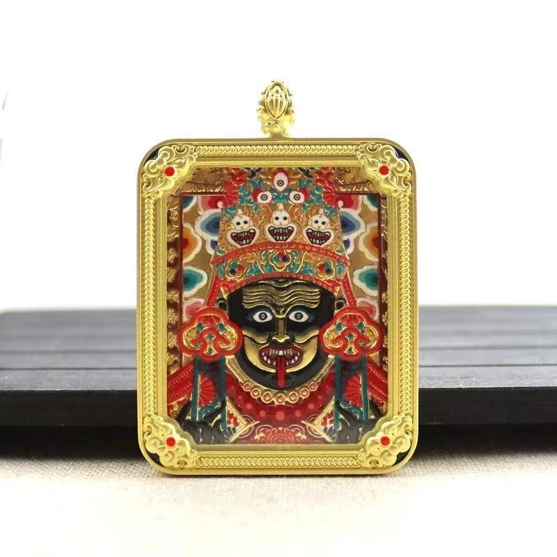 【新疆西藏包邮】藏式唐卡民族风链钛钢国潮配饰唐卡吊坠