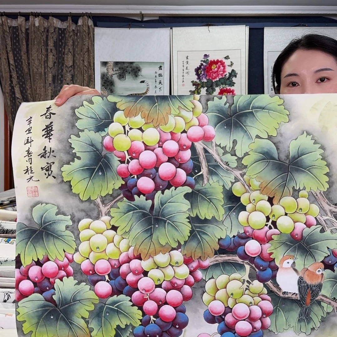 纯手绘国画作品作品