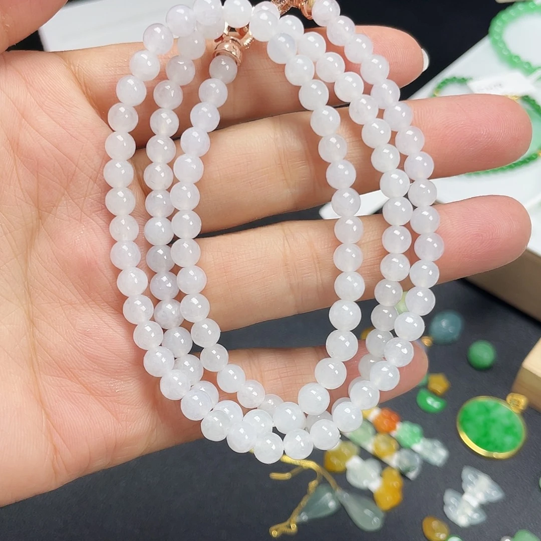 翡翠未镶嵌手链天然缅甸翡翠A货卡5.4