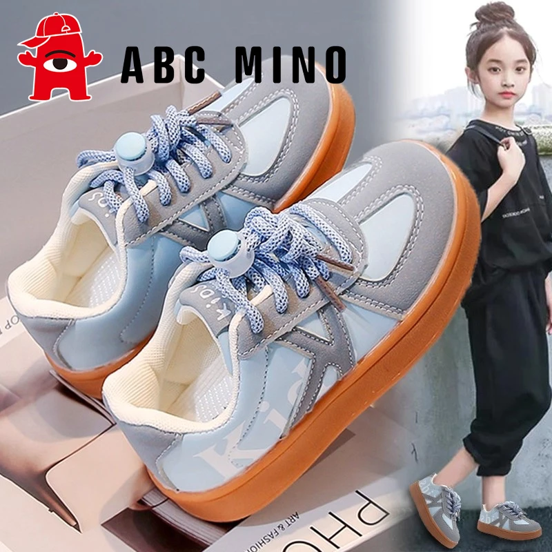 ABC MINO女童鞋运动鞋秋季儿童休闲德训板鞋中大童女孩潮牌小学生