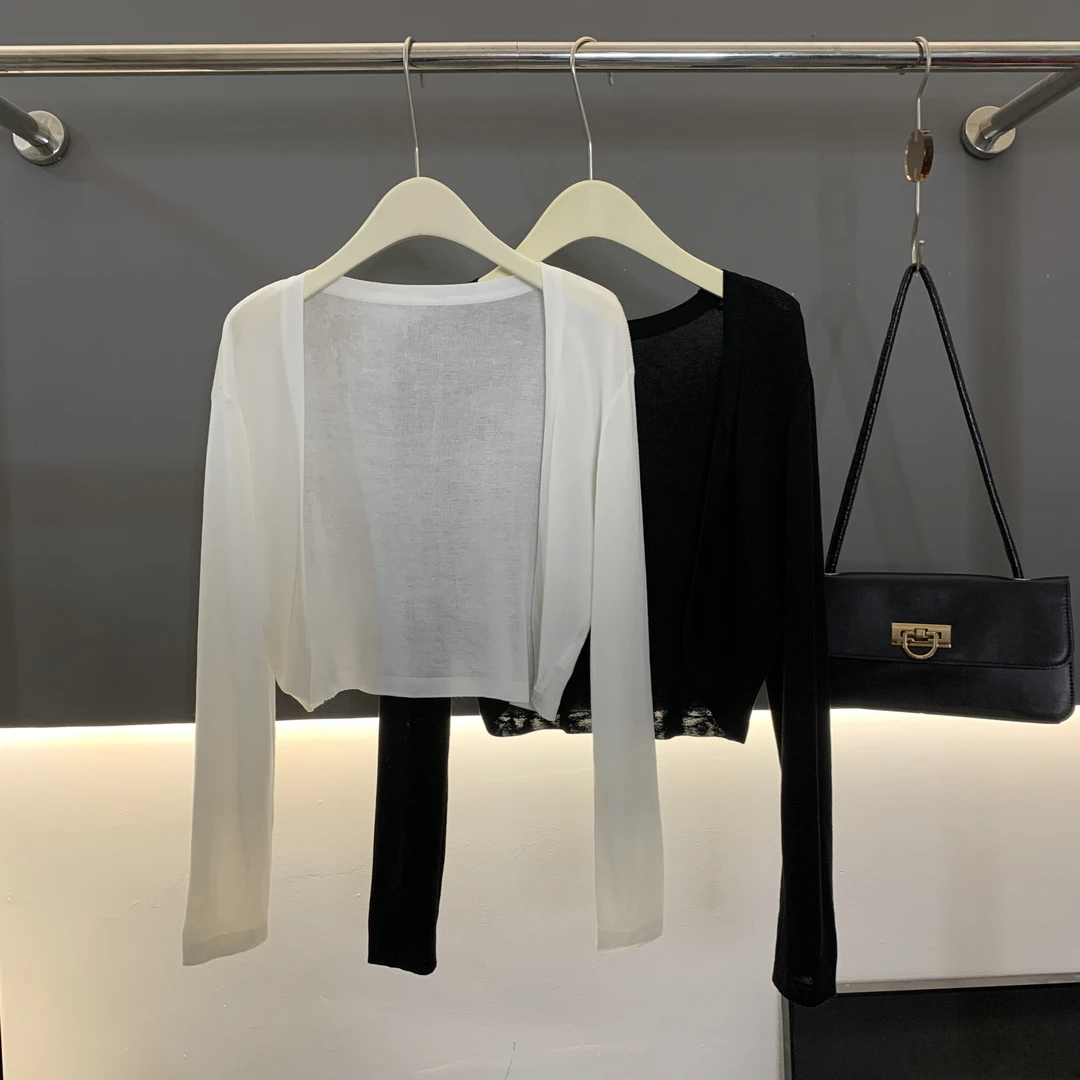 INMMIN3 莱塞尔防晒开衫女夏季薄款外搭披肩空调罩衫短款上衣