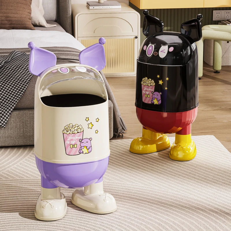 垃圾桶家用2025新款客厅高档翻盖大容量厨房卧室卫生间高颜值防臭