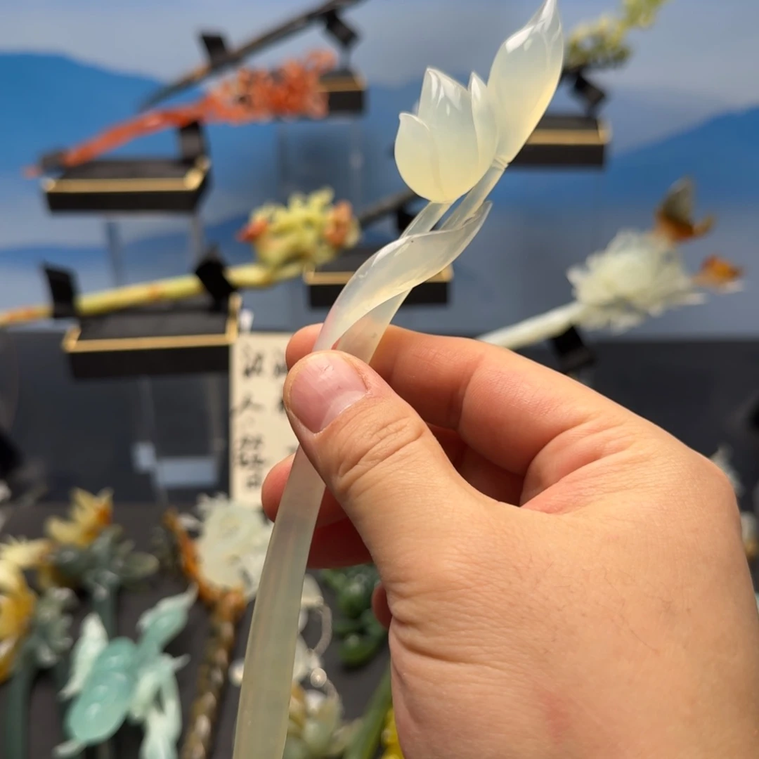 岫玉发饰未镶嵌K*明君玉簪贼拉好看