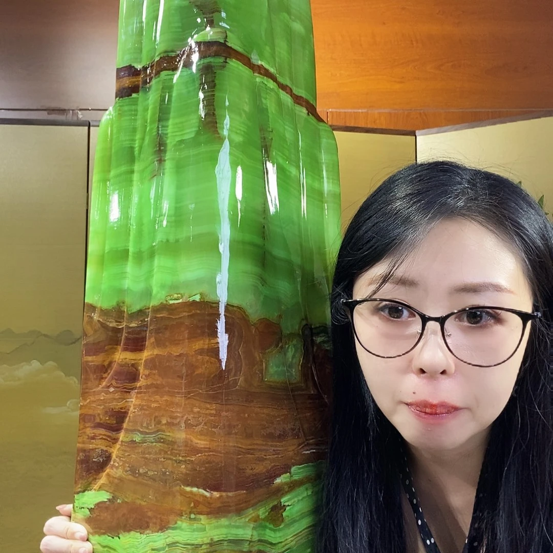 石材山水画作品摆件
