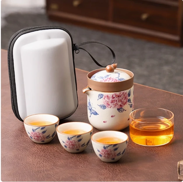 KK0426-汝窑蝶恋花旅行茶具