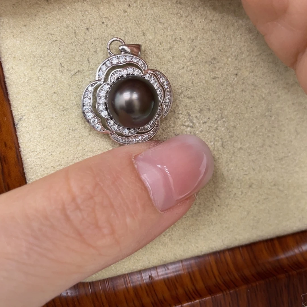 颈饰银S925镶嵌海水珍珠