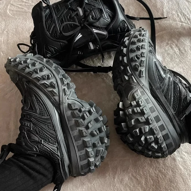 轮胎鞋男女款厚底增高炸街榴莲老爹鞋潮鞋ins复古坦克鞋