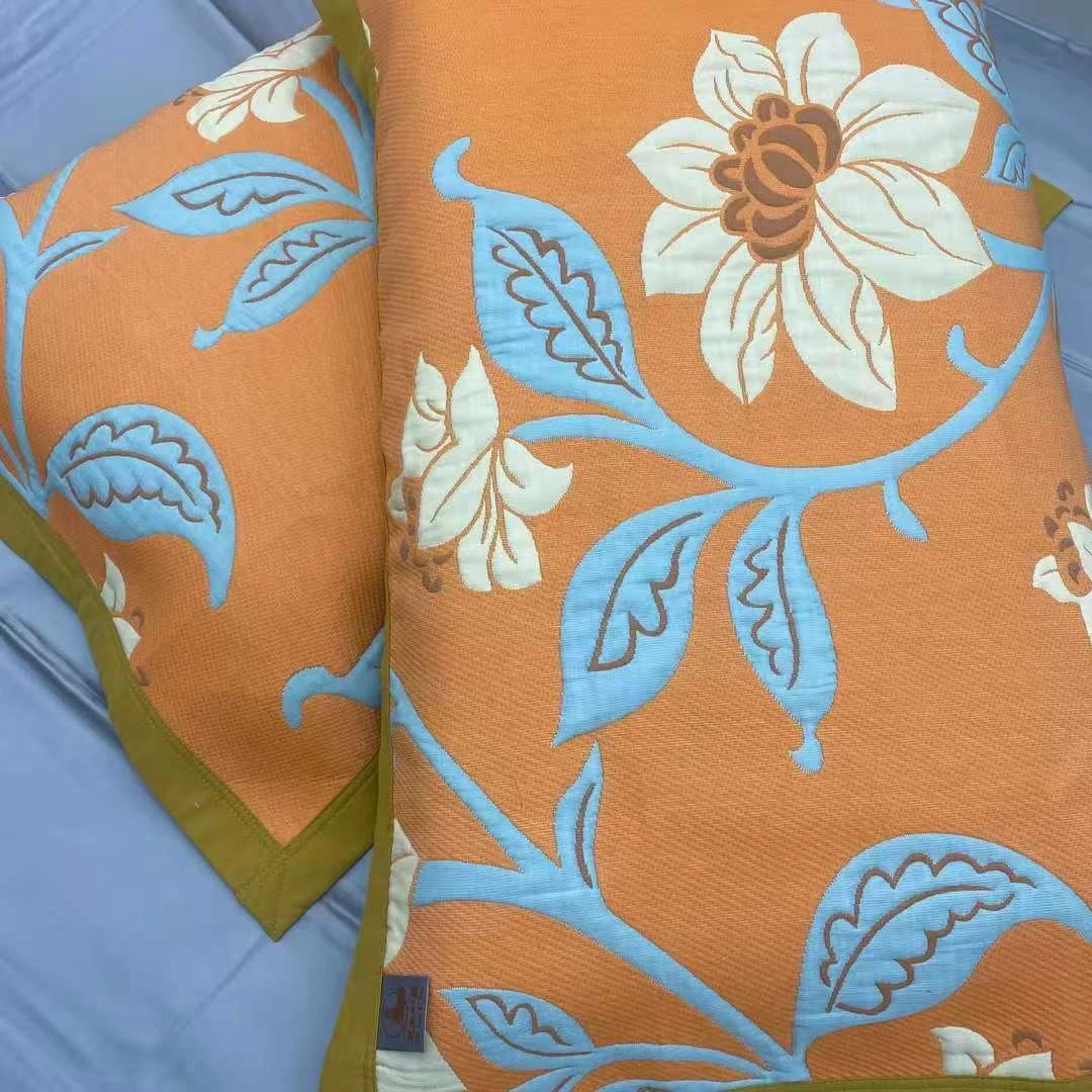 纯棉纱布枕巾--依恋花