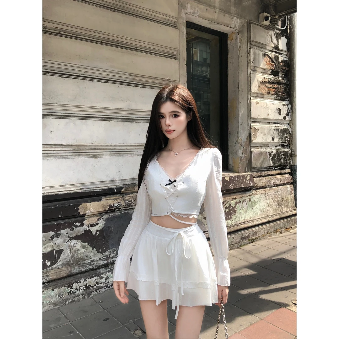 画解WAHJU【浪漫舞者】纯欲少女芭蕾舞者显瘦上衣背心半裙9224W