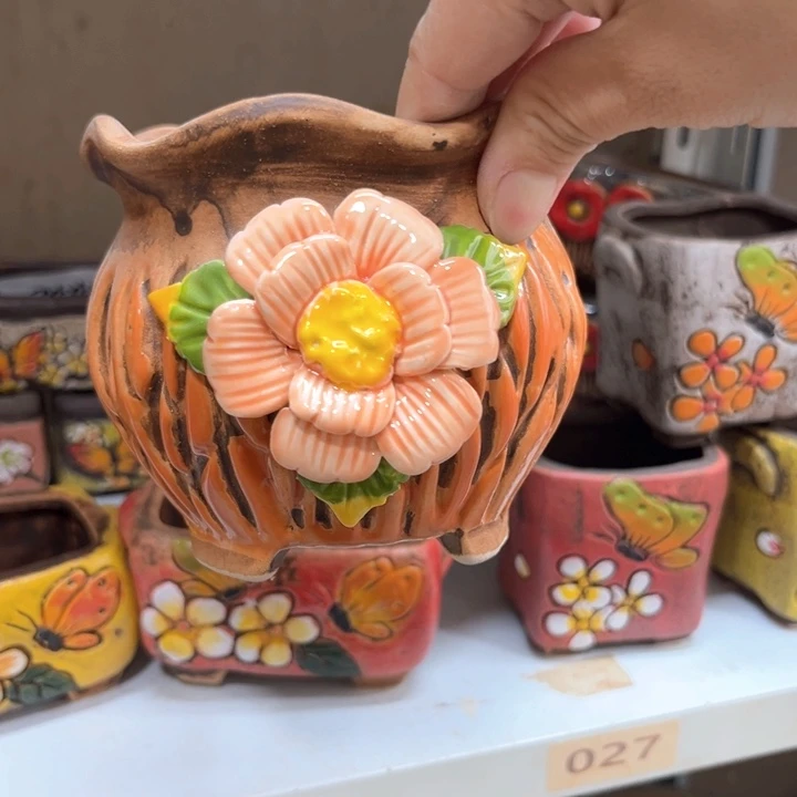 紫砂花盆粗陶材质多肉花盆
