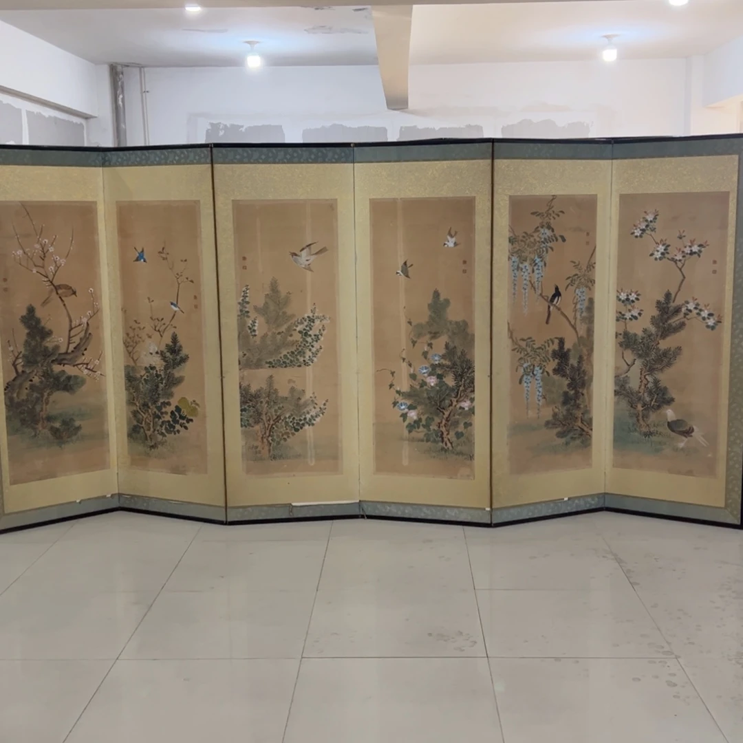 绘画屏风框画茶空间设计