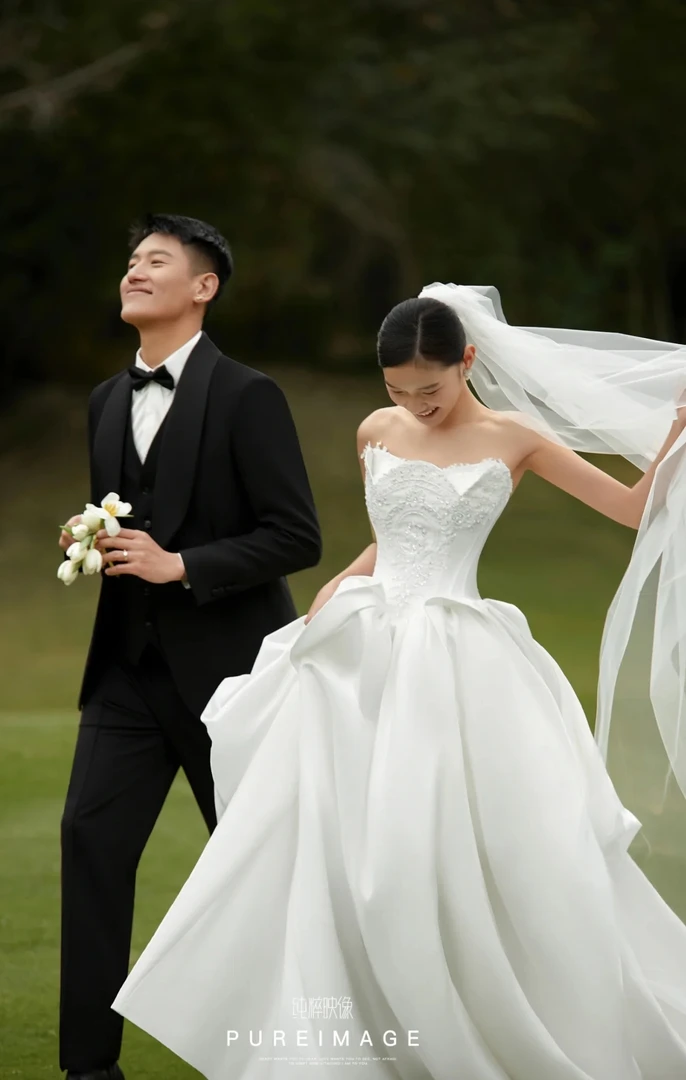 爆款气质主纱抹胸款齐地（新娘勿拍）