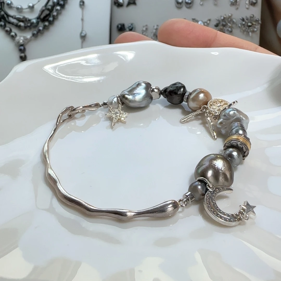 手绳海水珍珠银S925镶嵌