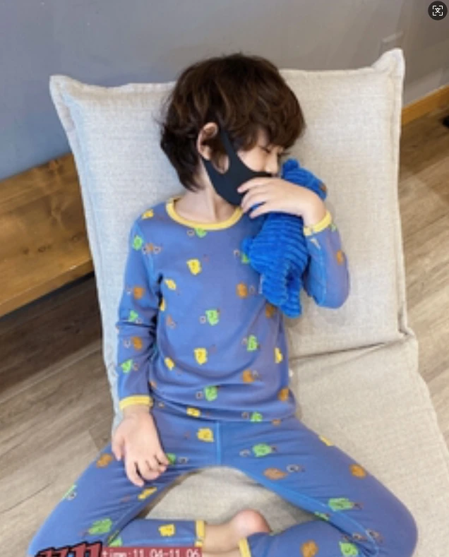 D116男童冬季新品内衣套装保暖百搭款