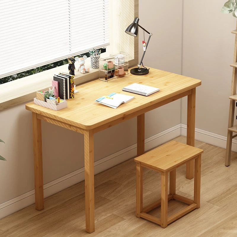 林氐家具【推荐】【环保等级高】加厚楠竹长条桌餐桌长方形吃饭桌学习