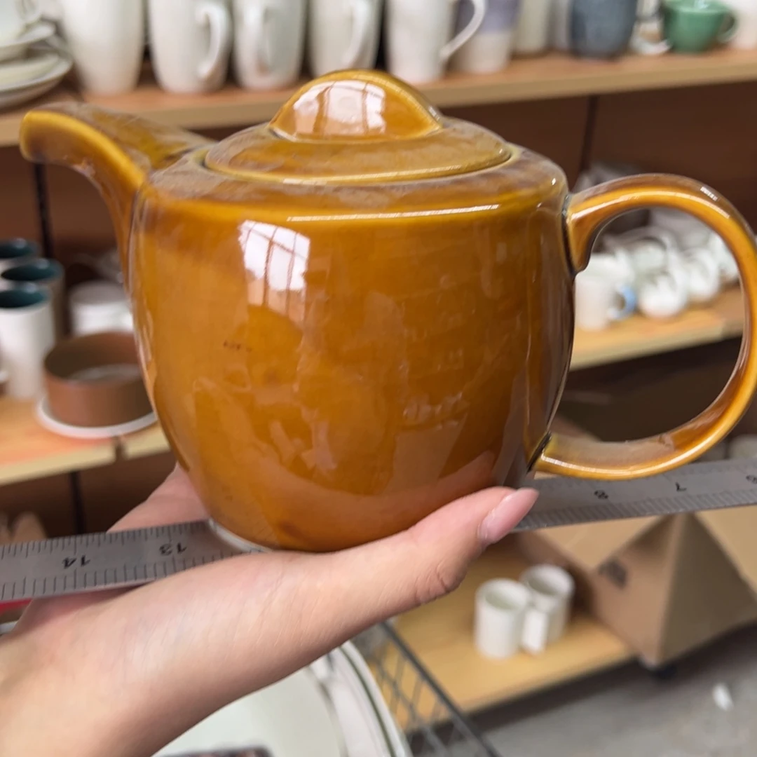 新骨瓷157微瑕曼谷棕焦糖 茶壶