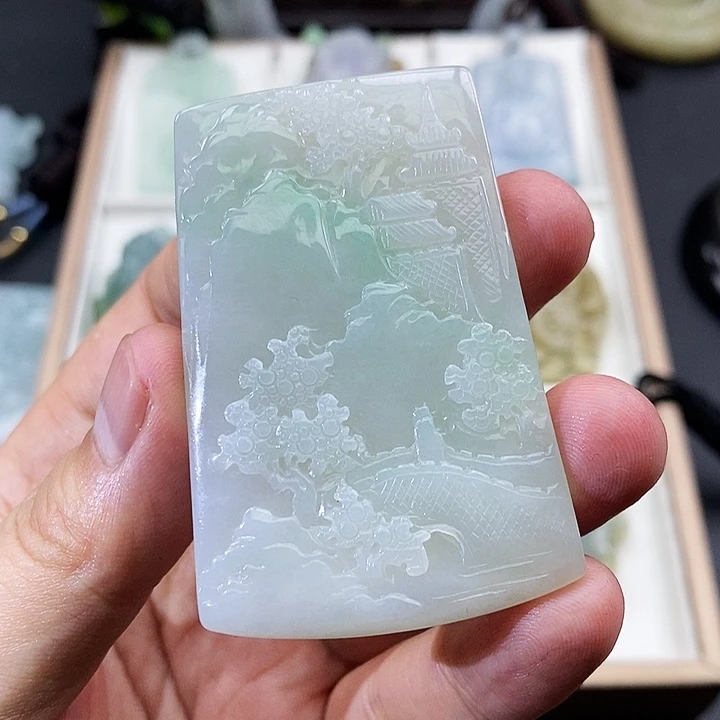 颈饰未镶嵌翡翠缅甸天然翡翠A货