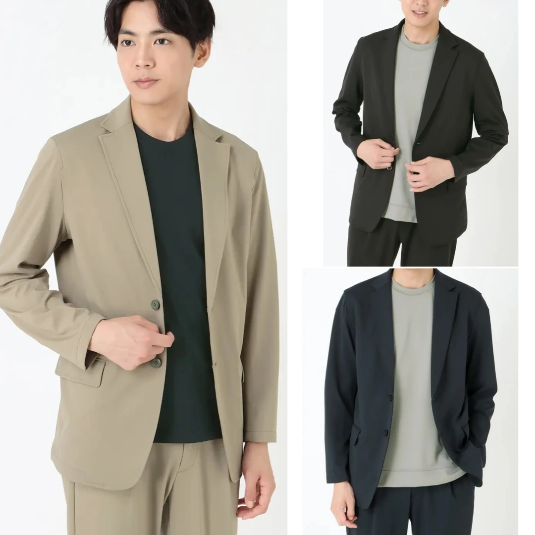 外贸男士透气高弹力春夏款修身两粒扣西服百搭纯色休闲单西2260