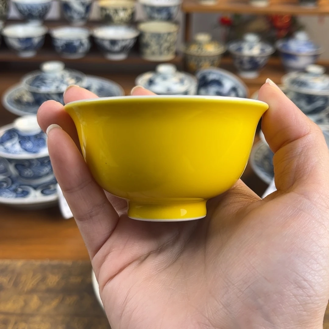 黄釉颜色杯杯杯杯