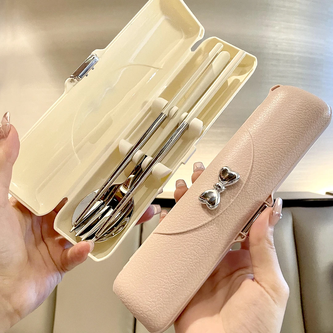 【品品优】筷子勺子套装304不锈钢便携餐具套装一人用单人装