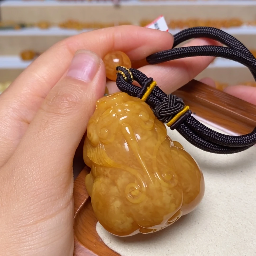 【闪购商品】未镶嵌颈饰蜜蜡项链手把两用