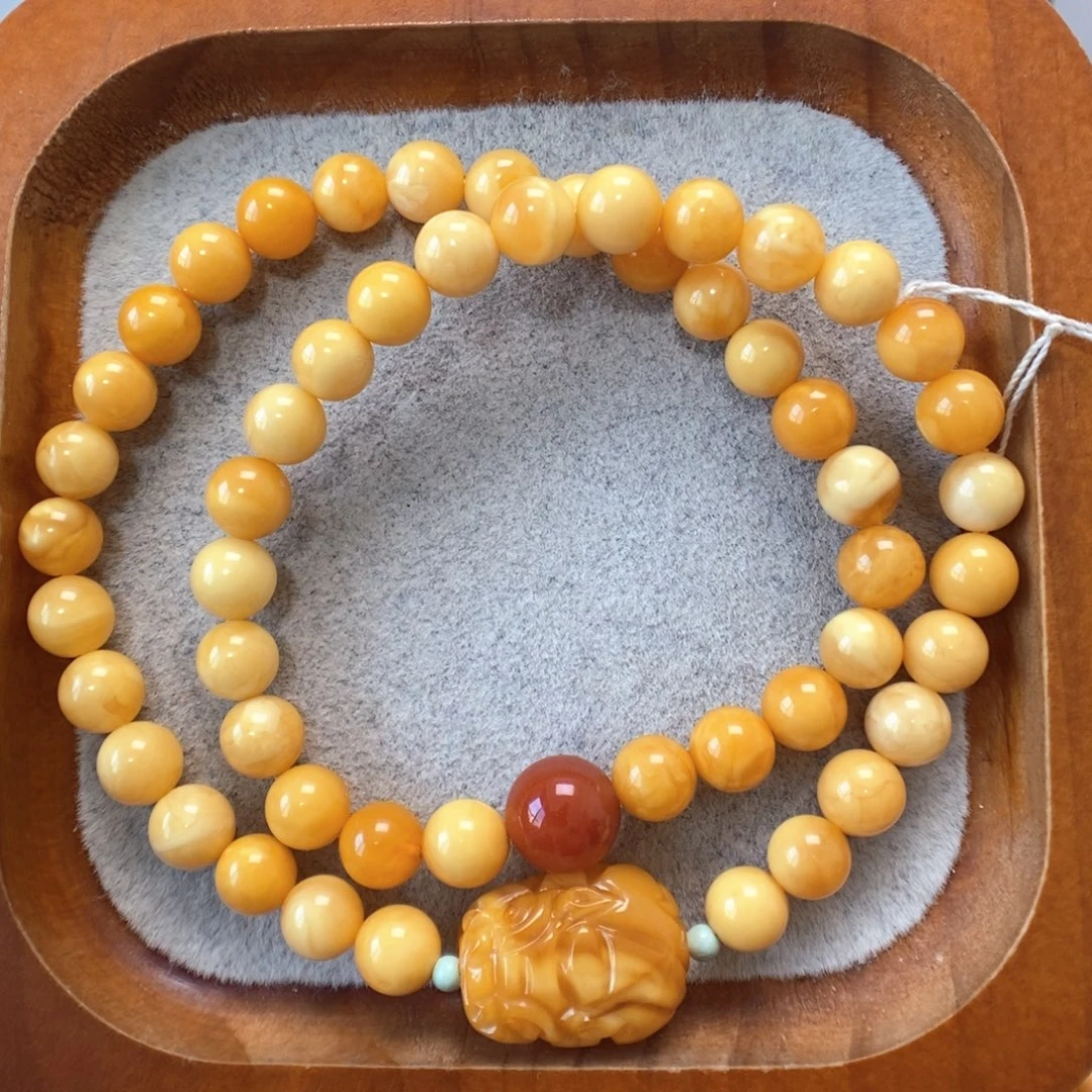 蜜蜡未镶嵌手串蜜蜡