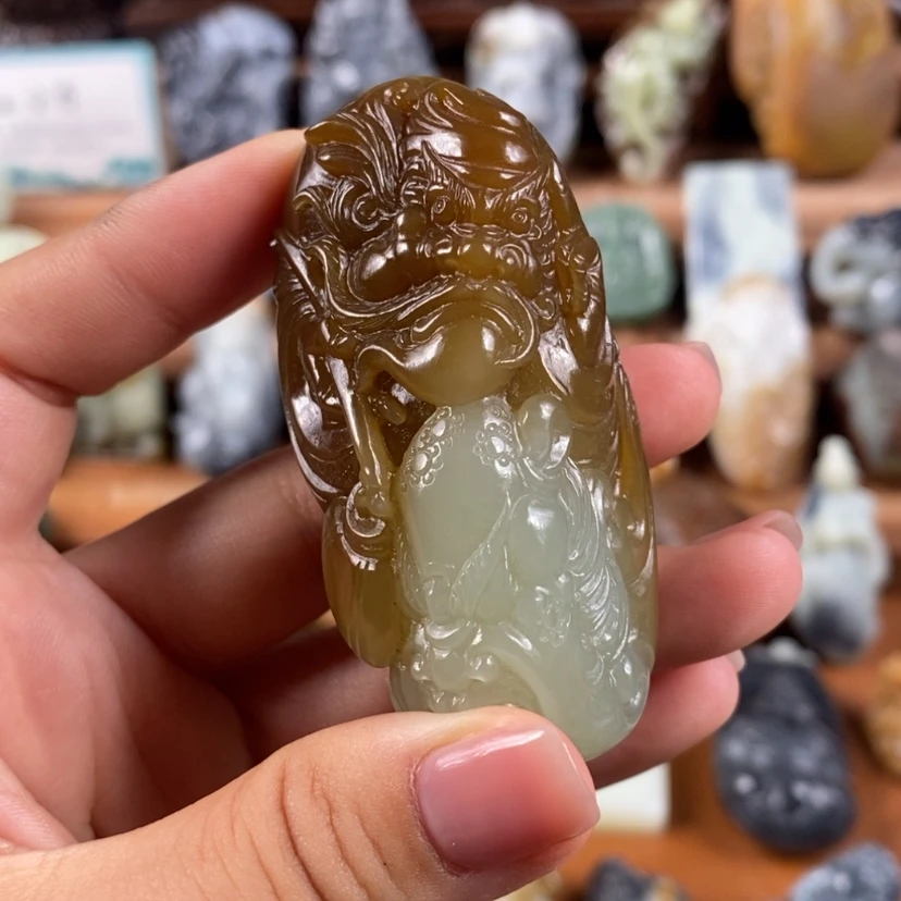 【闪购商品】未镶嵌和田玉把件风**涌