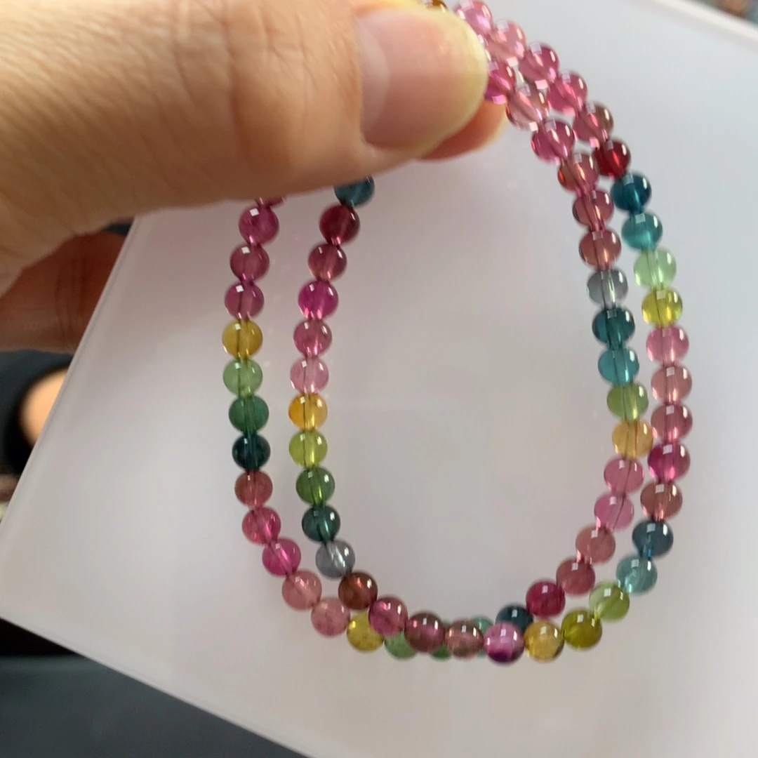 未镶嵌手链碧玺4.6左右