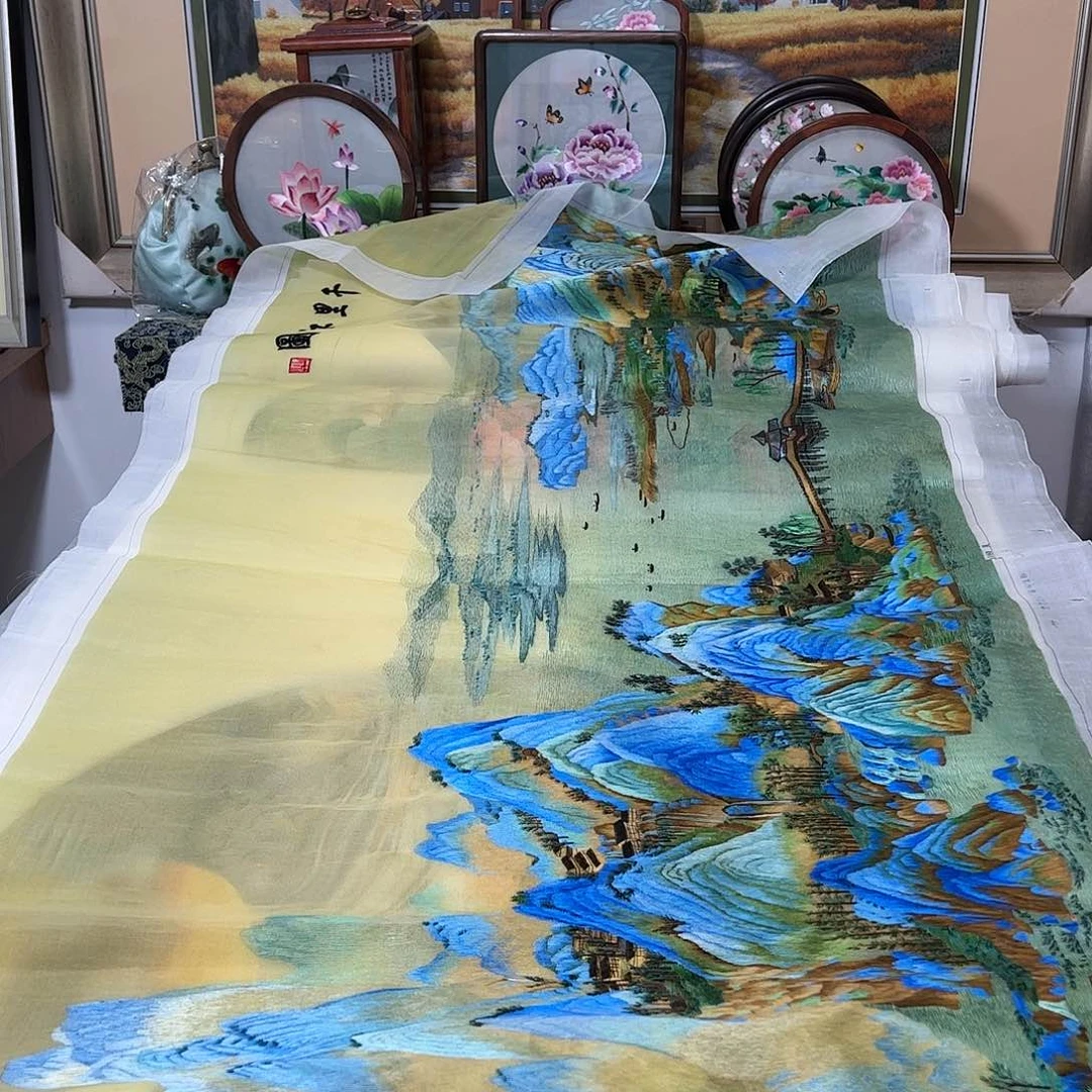 刺绣李*辉纯手工刺绣画